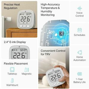 TP-Link KE110 Thermostat - für Room, Home - Alexa, Google Assistant Unterstützt