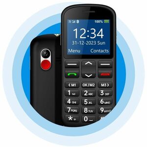 Opel Mobile BigButton M 128 MB Feature Phone - 2.2" QVGA 220 x 176 - 48 MB RAM - 4G - Black - Bar - Unlocked SIM-free - Re