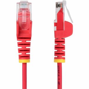 StarTech 25cm Red Slim CAT6 Ethernet Cable, Snagless RJ45, UTP, LSZH, 28AWG Pure Bare Copper, Slim Network Patch Cord - Sl