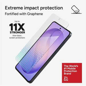 invisibleSHIELD Glass XTR5 Tempered Glass, Graphene Screen Protector for Samsung Galaxy S26 - For AMOLED Smartphone - Blue