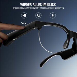 4smarts SoundGlasses Sport 2 Smart-Brille - Eye, Ohren Tragbar - Schwarz - Musik-Player, Telefon - Ja - Bluetooth - Blueto