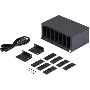 StarTech.com 7-Slot Unmanaged Media Converter Chassis, 10in Rackmount for MCM Media Converter Series, Active Cooling, TAA 