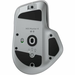 Mouse Logitech MX Master 4 - Frecuencia Bluetooth/Radio - USB Tipo C, USB Tipo A - Darkfield - 8 Botón(es) - Blanco - Inal