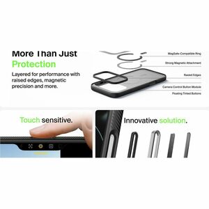 Belkin SheerForce Grip Series Case for iPhone 17 Pro - For Apple iPhone 17 Pro Smartphone - Anti-slip textured - Black - T