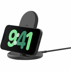 Belkin BoostCharge Induktionsladegerät - Schwarz - für Qi-fähiges Gerät, Smartphone, iPhone - Eingangsstecker: USB - Schne
