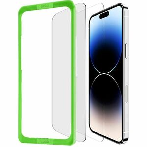 Belkin ScreenForce OVA143ZZ 9H Tempered Glass Screen Protector for iPhone 15, iPhone 14 Pro - 2 Pack - For OLED iPhone 15,