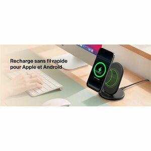 Belkin BoostCharge Induktionsladegerät - Schwarz - für Qi-fähiges Gerät, Smartphone, iPhone - Eingangsstecker: USB - Tempe