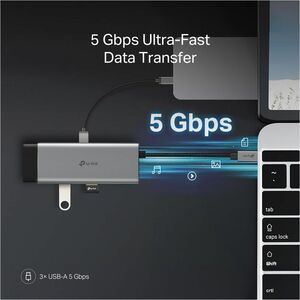 TP-Link UH7021C USB Tipo C Base de conexión para Monitor, Computadora de escritorio, Portátil, Tablet PC, Smartphone - Cap