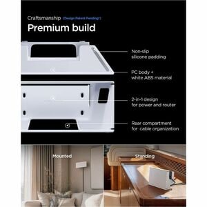 Spigen Wall Mount - White - Polycarbonate/Acrylonitrile Butadiene Styrene (PC/ABS)