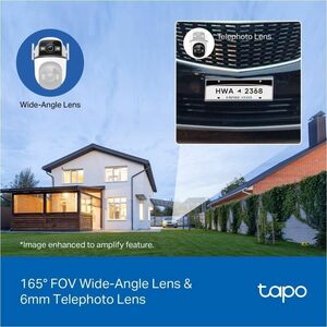Tapo TC47 3 Megapixel Outdoor 2K Network Camera - Colour - 1 - 30.18 m Infrared/Color Night Vision - H.264 - 2304 x 1296 -