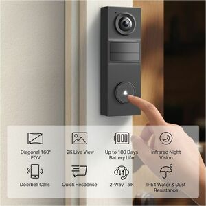 Videocitofono Tapo TD20 - Con cavo/wireless - 7,62 m - LAN wireless