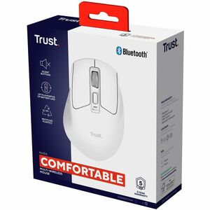 Trust Niven Mittlere Größe Maus - Bluetooth/Radio-Frequenz - USB 2.0 Typ C - Optisch - 7 Taste(n) - Weiß - Kabellos - 2,40
