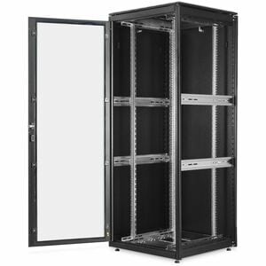 Digitus Unique Light 42U Bodenstehend Geschlossener Schrank Rackschrank für IT-Ausrüstung743 mm Regaltiefe - Schwarz - Sta