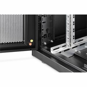 Digitus Unique 42U Bodenstehend Geschlossener Schrank Rackschrank für Server, PDU1135 mm Regaltiefe - Schwarz - Stahl, Ble