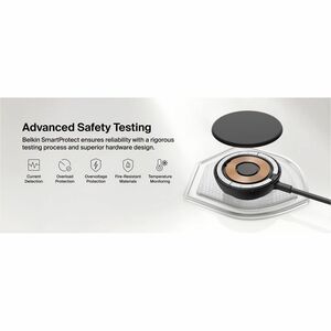 Belkin UltraCharge Induction Charger - Black - For iPhone - Input connectors: USB - Qi2 Certified, Magnetic, Fast Charging