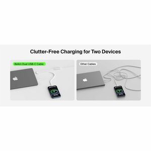 Belkin BoostCharge Pro 1.50 m USB-C Data Transfer Cable - Cable for Smartphone, Notebook, Tablet, iPhone, MacBook Pro - Fi