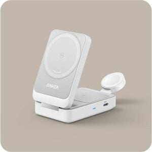 Caricatore a induzione ANKER MagGo A2557 - Bianco - 1 - Per Smartwatch, iPhone, AirPod, Smartphone, Earbud, Dispositivo ab