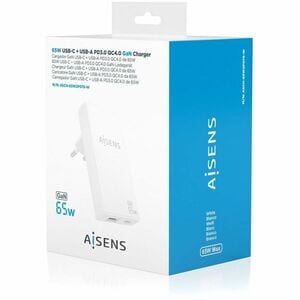 CARGADOR GAN ULTRA DELGADO 65W USB-C PD3.0 QC4.0 USB-A QC3.0