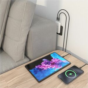 CARGADOR GAN ULTRA DELGADO 65W 2XUSB-C PD3.0 QC4.0 BLANCO