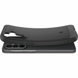 Spigen Rugged Armor Rugged Case for Samsung Galaxy A37 Smartphone - Carbon Fiber and Gloss Detailing - Matte Black - Matte
