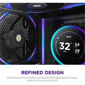 NZXT RF-U14PN-B1 Cooling Fan - PC, Motherboard, Radiator, Heatsink - 140 mm Maximum Fan Diameter - 1 x Fan(s) - 197.08m³/h