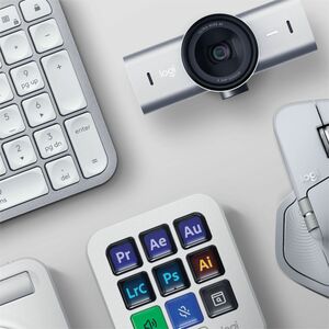 Logitech MX Master 4 Mouse - Bluetooth/Radio Frequency - USB Type C, USB Type A - Darkfield - 8 Button(s) - Pale Gray - Wi