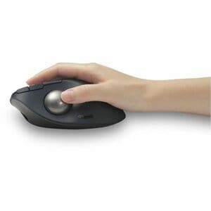 Kensington Pro Fit Ergo TB550 Trackball - Bluetooth/Radio Frequency - USB - Optical - 7 Programmable Button(s) - 1 Pack - 