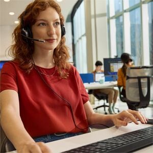 Poly Mission 600 625 Wired Over-the-head, On-ear Stereo Headset - Black - Microsoft Teams Certification - Binaural - Supra