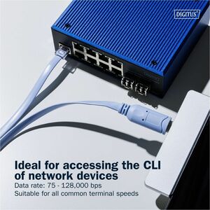 Digitus 1,80 m RJ-45/USB Netzwerkkabel - Cable for Konsole, Netzwerkgerät, Router, Schalter, Netzwerk-Firewall, Drahtloser