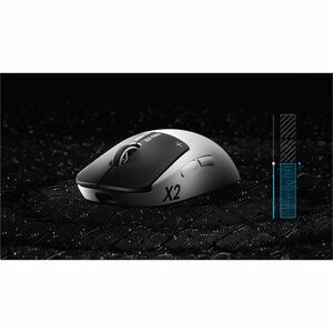 Logitech G PRO X2 SUPERSTRIKE 游戏鼠标 - 无线电频率 - USB 2.0 Type A - 5 按钮 - PC, Mac - 无线 - 2.40 GHz - 可充电 - 44000 dpi - 右旋转