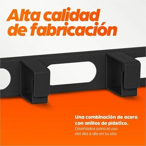 19" Cable Management Panel, 1U, 4 short plastic rings, Black - Cable Management Panel - 1U Rack Height x 19" Panel Width -