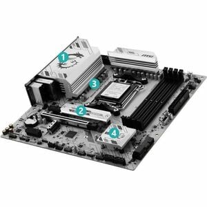 MSI B850M GAMING PLUS WIFI6E Gaming Desktop Motherboard - AMD B850 Chipset - Socket AM5 - Micro ATX - Ryzen 7 Processor Su