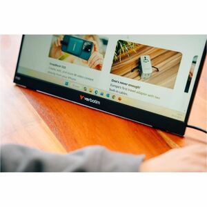 Verbatim LIGHT 16" Class LCD Touchscreen Monitor - 16:9 - 10 ms - 15.6" Viewable - Capacitive - 10 Point(s) Multi-touch Sc