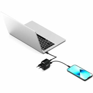 Port Connect 65 W AC Adapter - Universal Adapter - 2 USB Type-C - For PC, Smartphone, Tablet, Notebook, MacBook Air, MacBo
