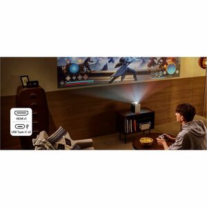 LG CineBeam S PU615U Ultra Short Throw DLP Projector - 16:9 - Wall Mountable, Ceiling Mountable - High Dynamic Range (HDR)