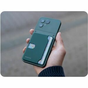 Fairphone Card, Smartphone Card Holder - Holds 3 x Card - 73.2 mm x - Recycled Plastic - Forest Green - Durable