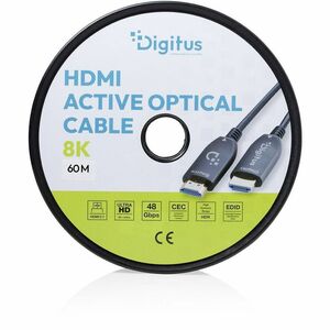 Digitus 60 m Hybrid-Glasfaserkabel AV-Kabel - 1 Stück - Cable for Audio-/Video-Gerät, Digital-Signage-Display, HDTV, Displ