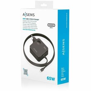 CARGADOR 65W PD3.0 1XUSB-C 1.5M NEGRO