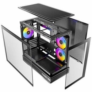 Boîtier d'ordinateur Antec Constellation - Noir - En verre trempé, Mesh, Acier, Plastique - 1 x 240mm, 1 x 120mm Fan(s) In