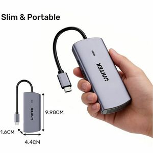 Unitek uHUB D1113C 6 Port(s) USB Type C Docking Station for Tablet PC, Smartphone, Notebook, Mobile Device, Flash Drive - 