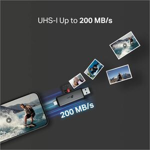 TP-Link UA430D Flash Drive/Flash Card Reader - USB 3.0 Type C - 1.95 TB Flash Drive - microSD, SD, SDHC, SDXC, microSDHC -