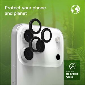 invisibleSHIELD Glass Elite Kamera-Objektivschutz - Schwarz - Gehärtetes Glas