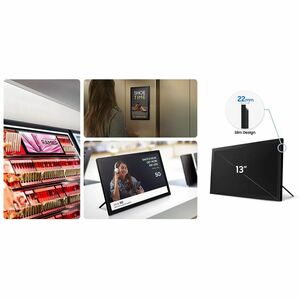 Samsung QB13C-T 330,20 mm LCD Ecrã de assinatura digital - 16 horas/ 7 dias Operation - Ecrã tátil - 1920 x 1080 - 16:9 - 