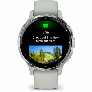 Garmin Venu 3S Smart Watch - Sage Gray Body Color - Phone, Speaker, Text Messaging - Sleep Quality, Stress - GPS - 240 Hou