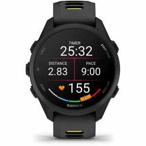Garmin Forerunner 170 Smart Watch - 42.60 mm Case Height - 42.60 mm Case Width - Black Body Color - Black, Amp Yellow Band