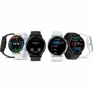 Garmin Venu 3 Smart Watch - 45 mm Case Height - 45 mm Case Width - Slate, Black Case Color - Black Band Color - Stainless 