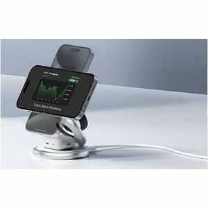 Vention FGE Induction Charger - Silver - For iPhone, Mobile Device - 9 V, 12 V Input - Input connectors: USB - Foldable