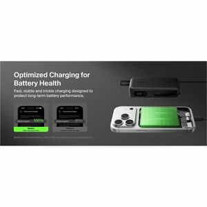 Belkin UltraCharge Power Bank - Black - For iPhone, iPad Air, iPad mini, iPad Pro - 10000 mAh - 45 W - USB Type-C Connecto