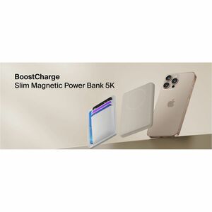Belkin BoostCharge Power Bank - For Earbud, iPhone - 5000 mAh - 15 W - USB Type-C Connector - 1 x USB - Lightweight, Slim,