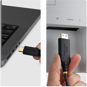 StarTech.com 4.50 m HDMI/USB-C A/V Cable - 1 - Cable for Audio/Video Device, Notebook, Display, External GPU, Tablet, Work